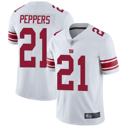 Men New York Giants #21 Jabrill Peppers White Vapor Untouchable Limited Player Football NFL Jersey